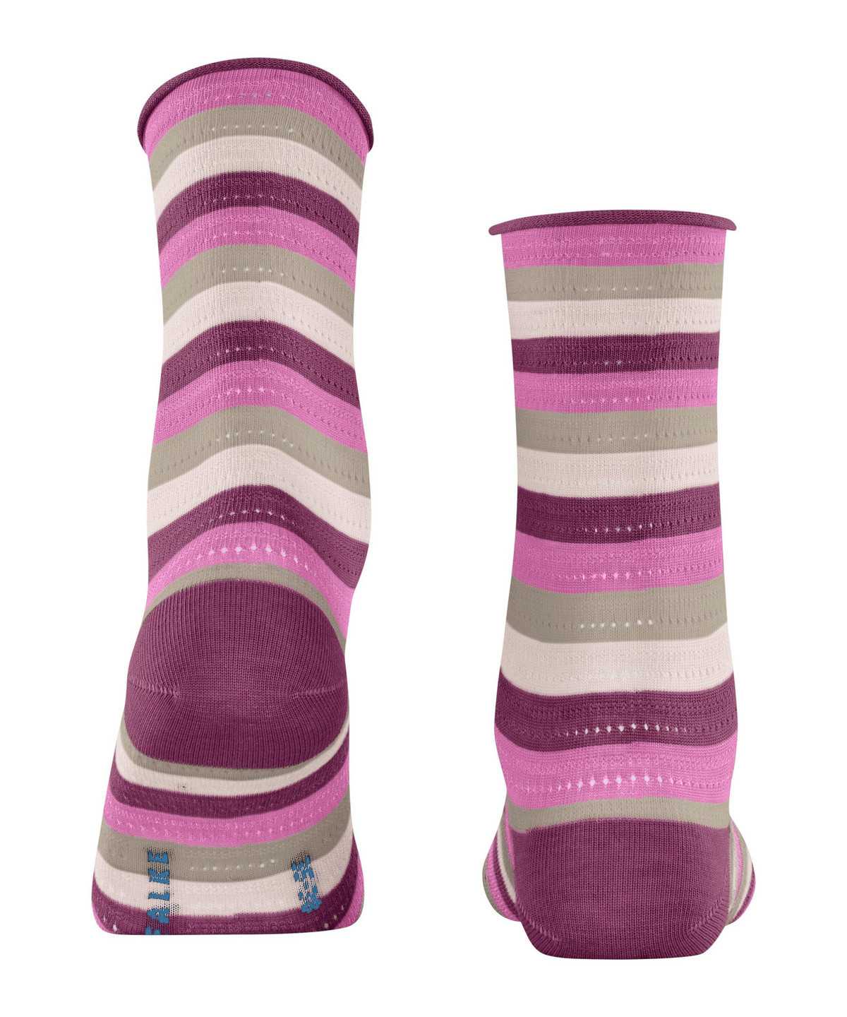 Calzini Donna Falke Dopamine Stripe Socks Viola | GDVC56072