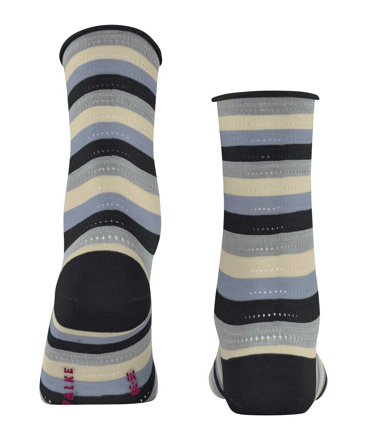 Calzini Donna Falke Dopamine Stripe Socks Nere | RJAC50176