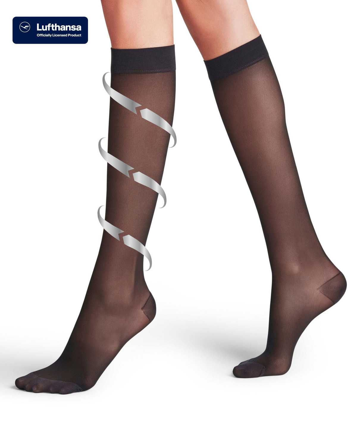 Calzini Donna Falke Energize 30 DEN Knee-high Socks Nere | CISD94150