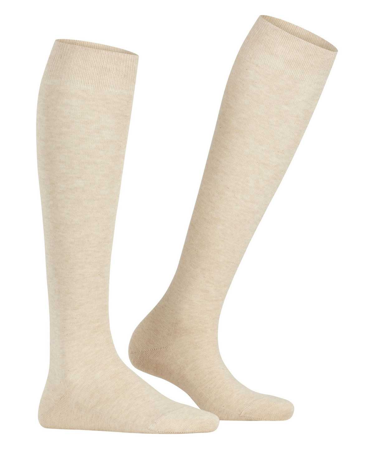 Calzini Donna Falke Family Knee-high Socks Beige | IEWB68147