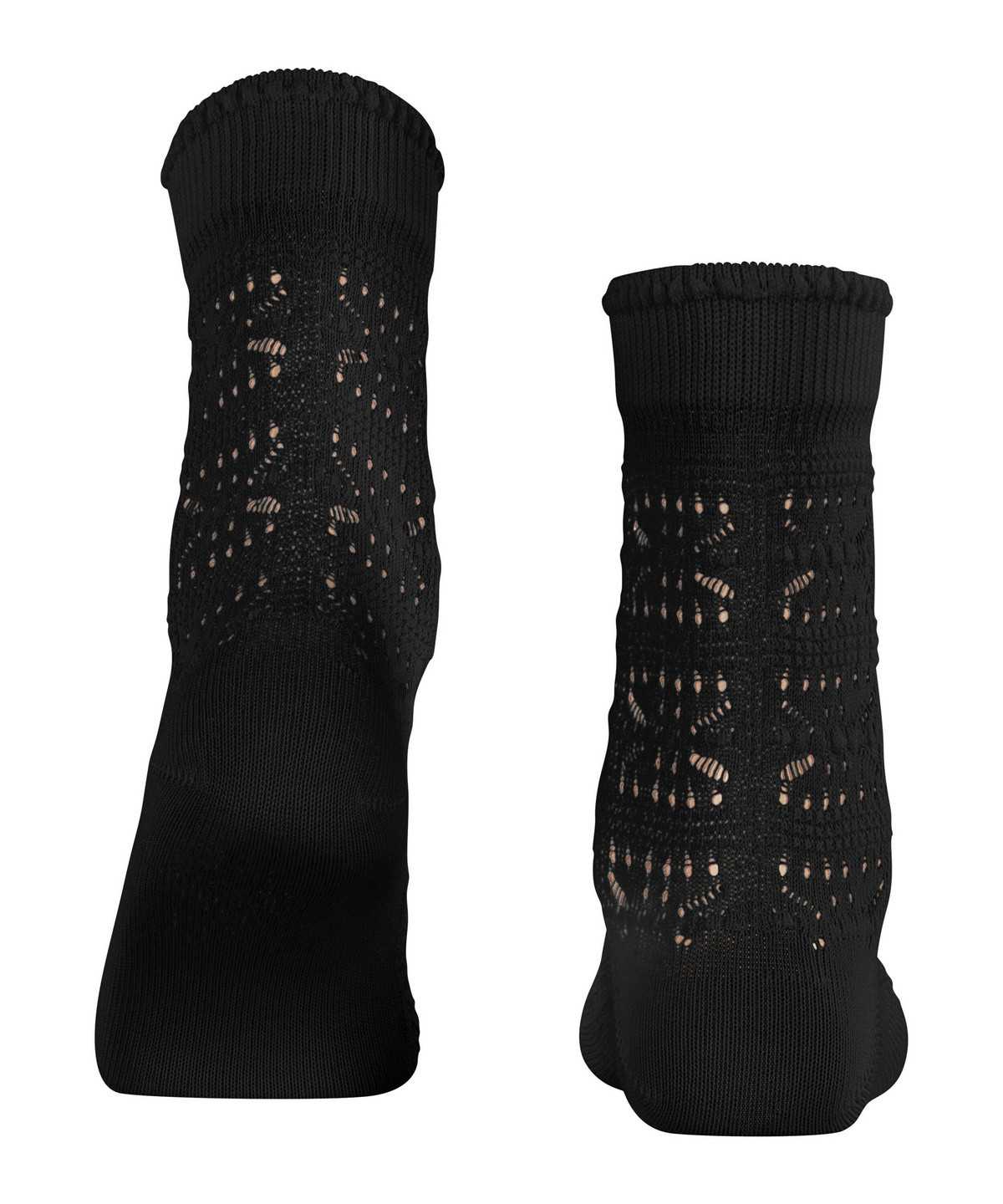 Calzini Donna Falke Granny Square Socks Nere | UVCI21384