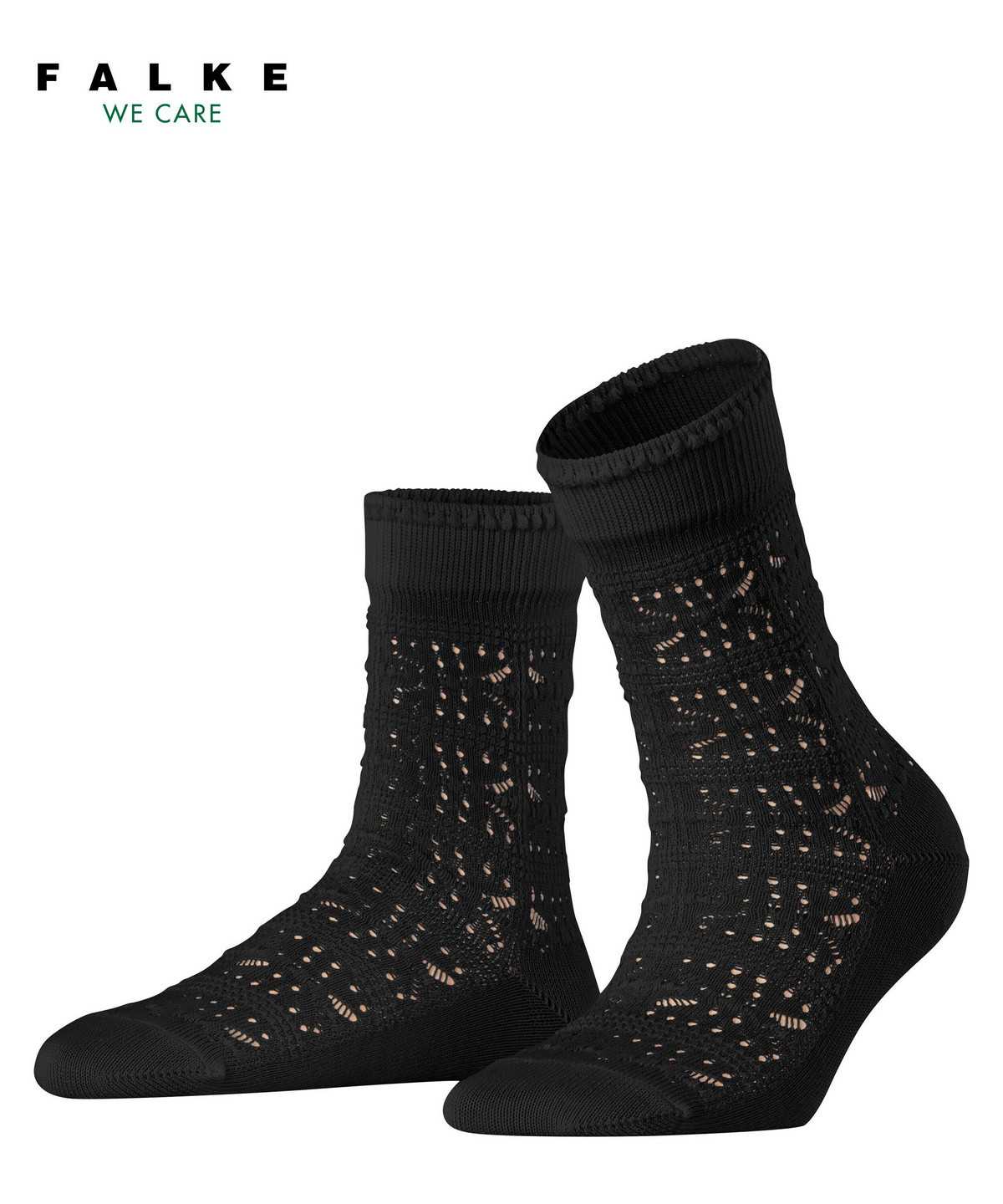 Calzini Donna Falke Granny Square Socks Nere | UVCI21384