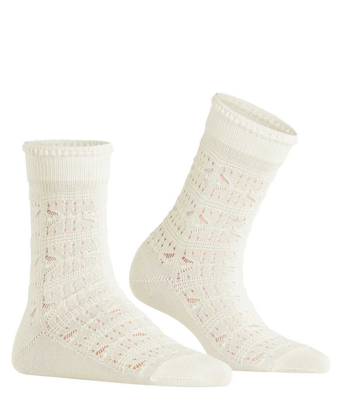 Calzini Donna Falke Granny Square Socks Bianche | HQDW25867