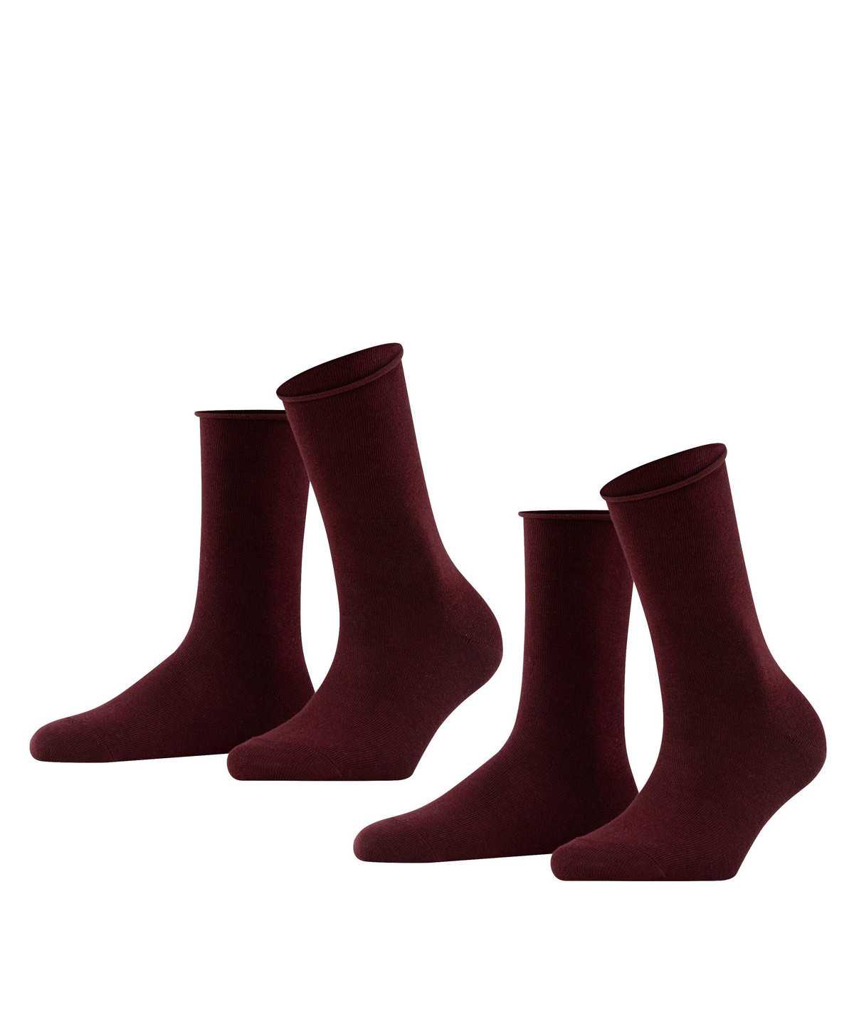 Calzini Donna Falke Happy 2-Pack Socks Rosse | HMGW67834