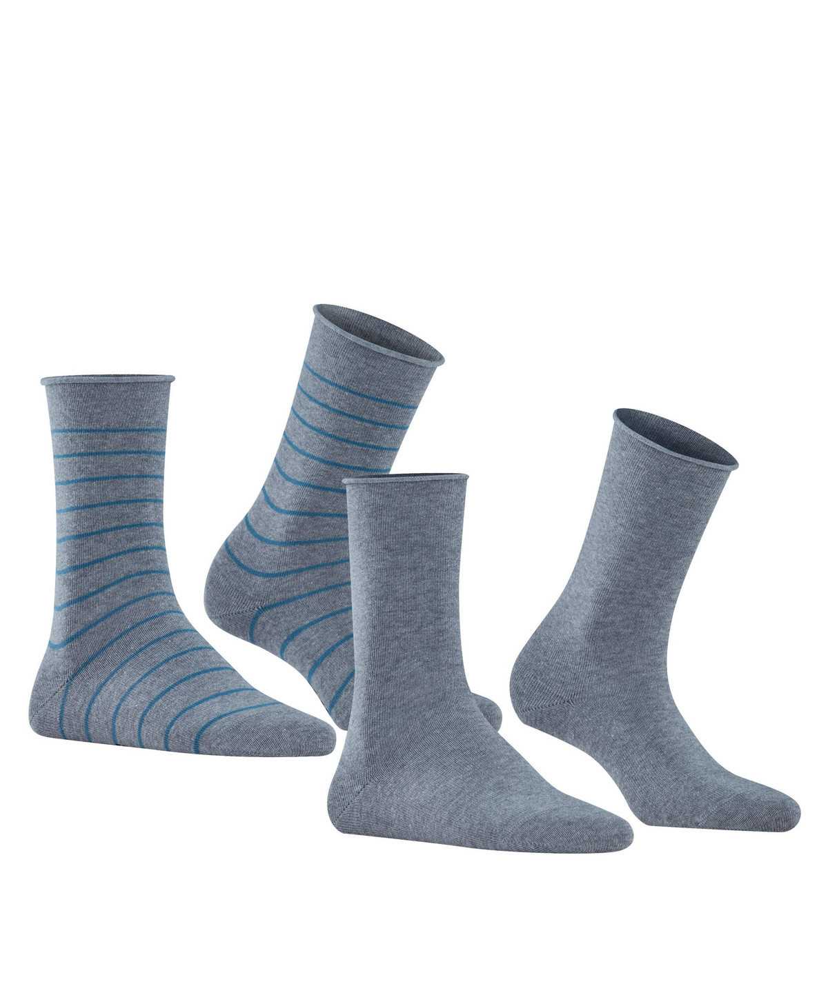 Calzini Donna Falke Happy Stripe 2-Pack Socks Grigie | MSGV21580