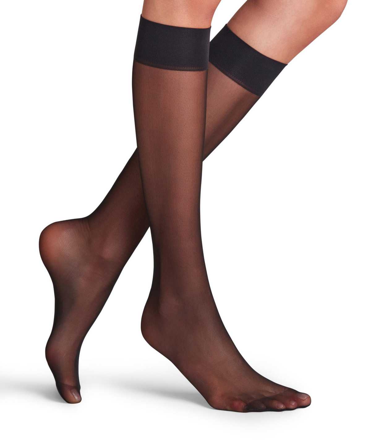 Calzini Donna Falke Matt Deluxe 20 DEN Knee-high Socks Nere | HOJP76813