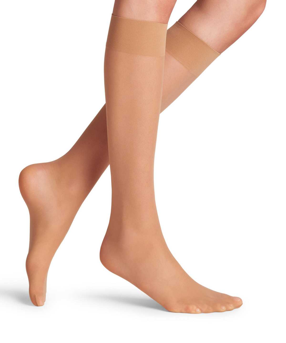 Calzini Donna Falke Matt Deluxe 20 DEN Knee-high Socks Marroni | PLUQ09328