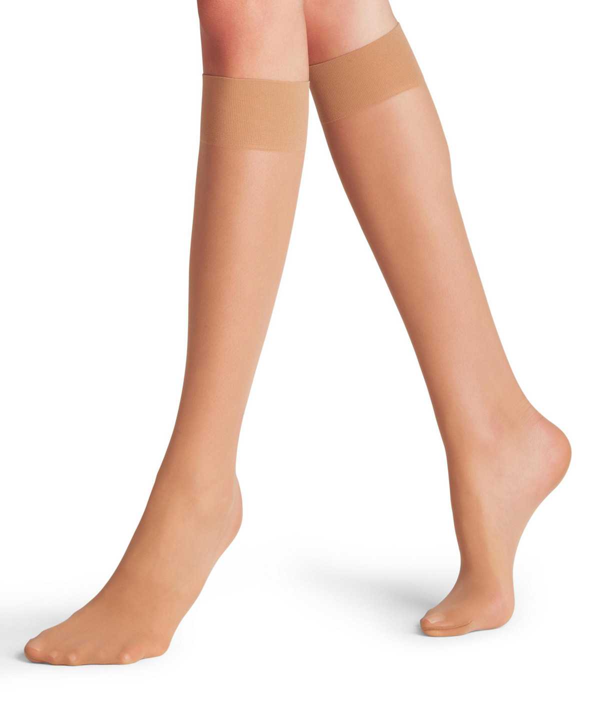 Calzini Donna Falke Matt Deluxe 20 DEN Knee-high Socks Marroni | PLUQ09328