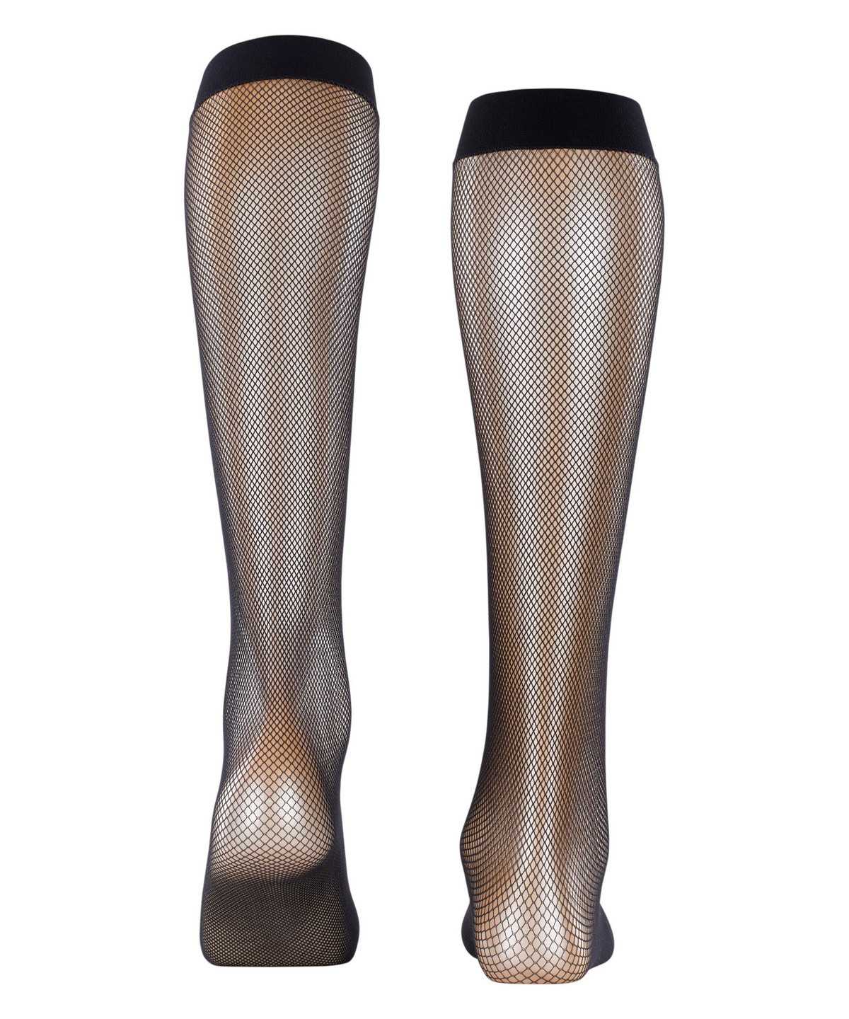 Calzini Donna Falke Net Knee-high Socks Nere | QPYW13694