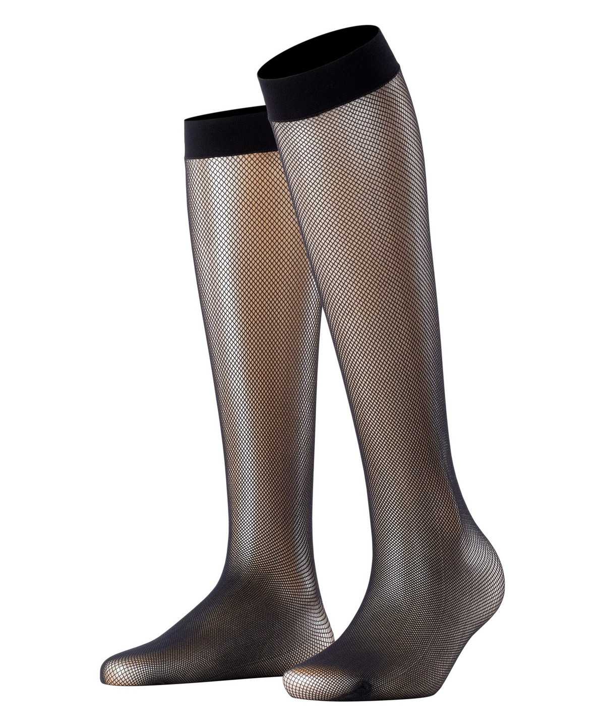 Calzini Donna Falke Net Knee-high Socks Nere | QPYW13694