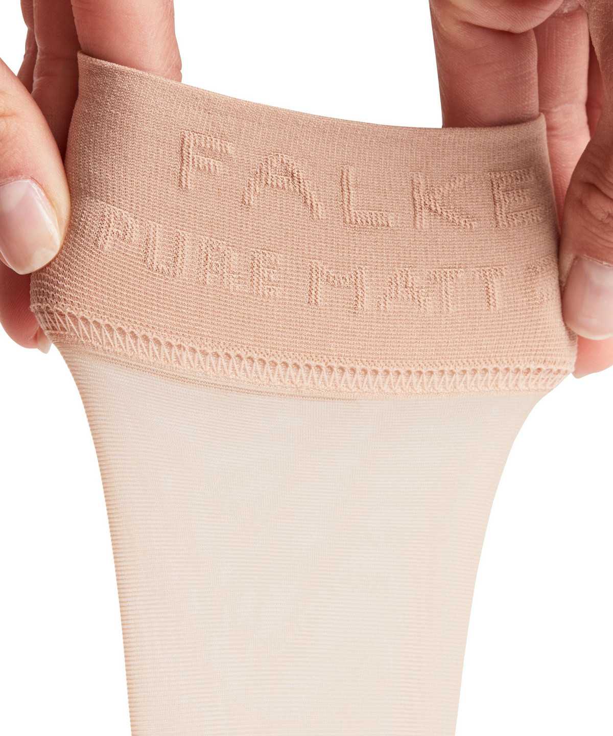 Calzini Donna Falke Pure Matt 20 DEN Ankle socks Beige | NKBQ40295