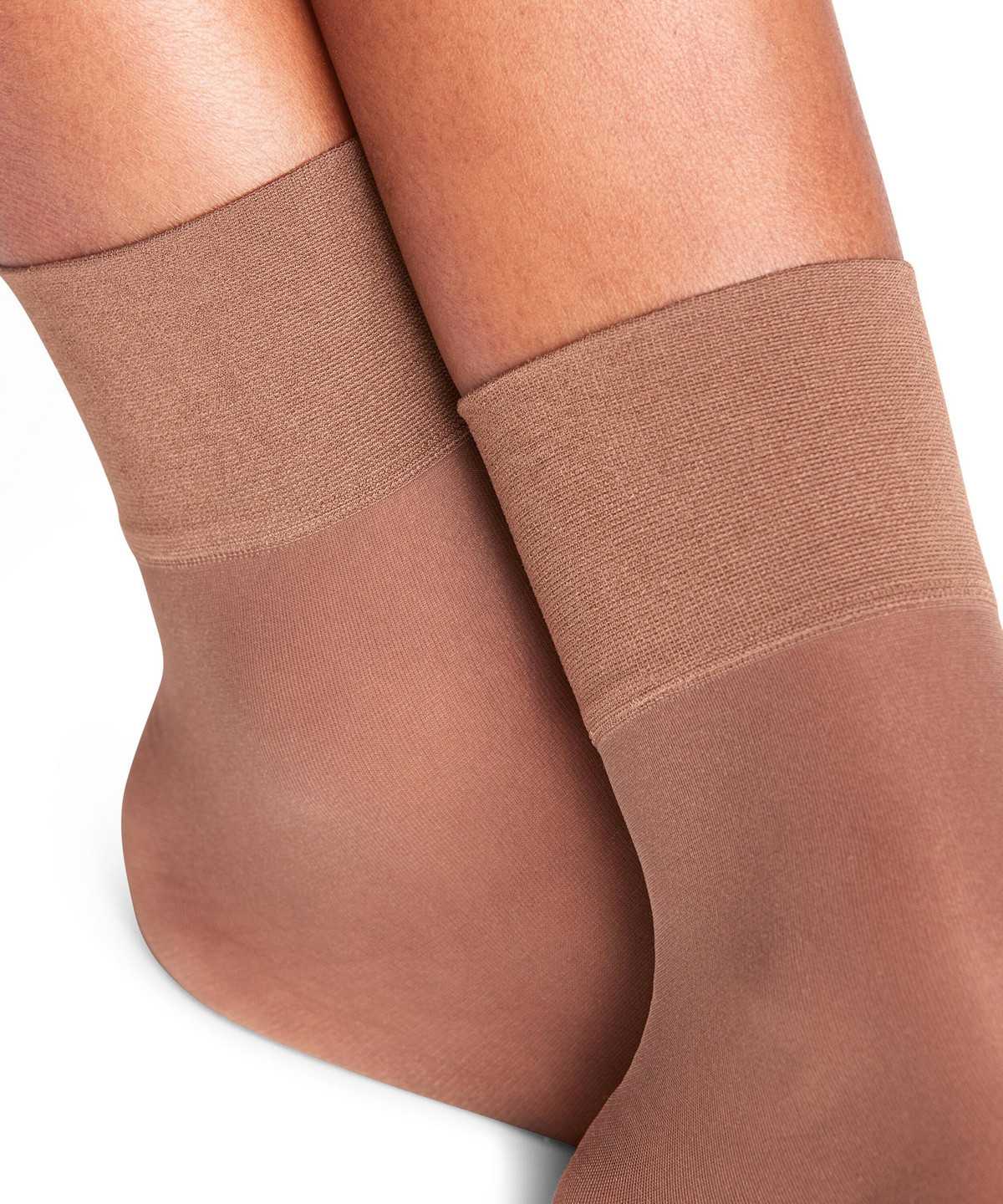 Calzini Donna Falke Pure Matt 20 DEN Ankle socks Marroni | OGPS87493