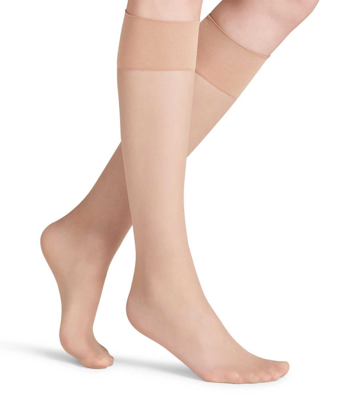 Calzini Donna Falke Pure Matt 20 DEN Knee-high Socks Beige | HKDQ64801