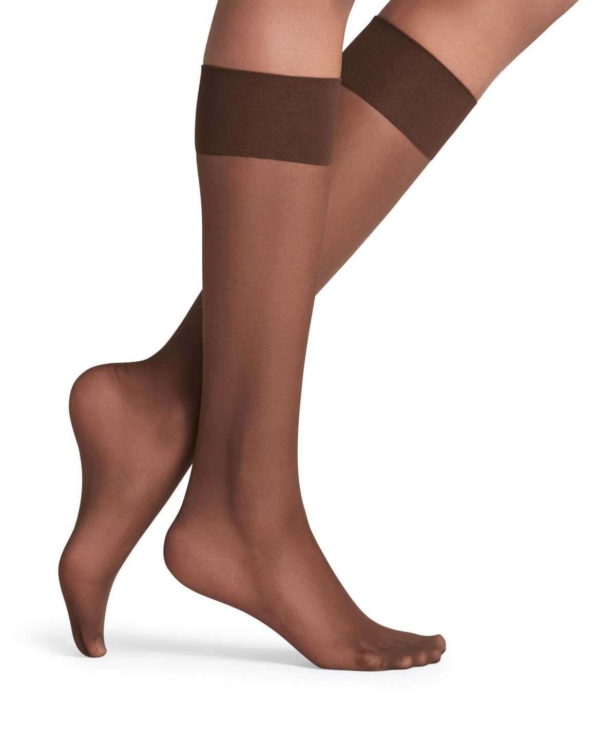 Calzini Donna Falke Pure Matt 20 DEN Knee-high Socks Marroni | KLTQ01524