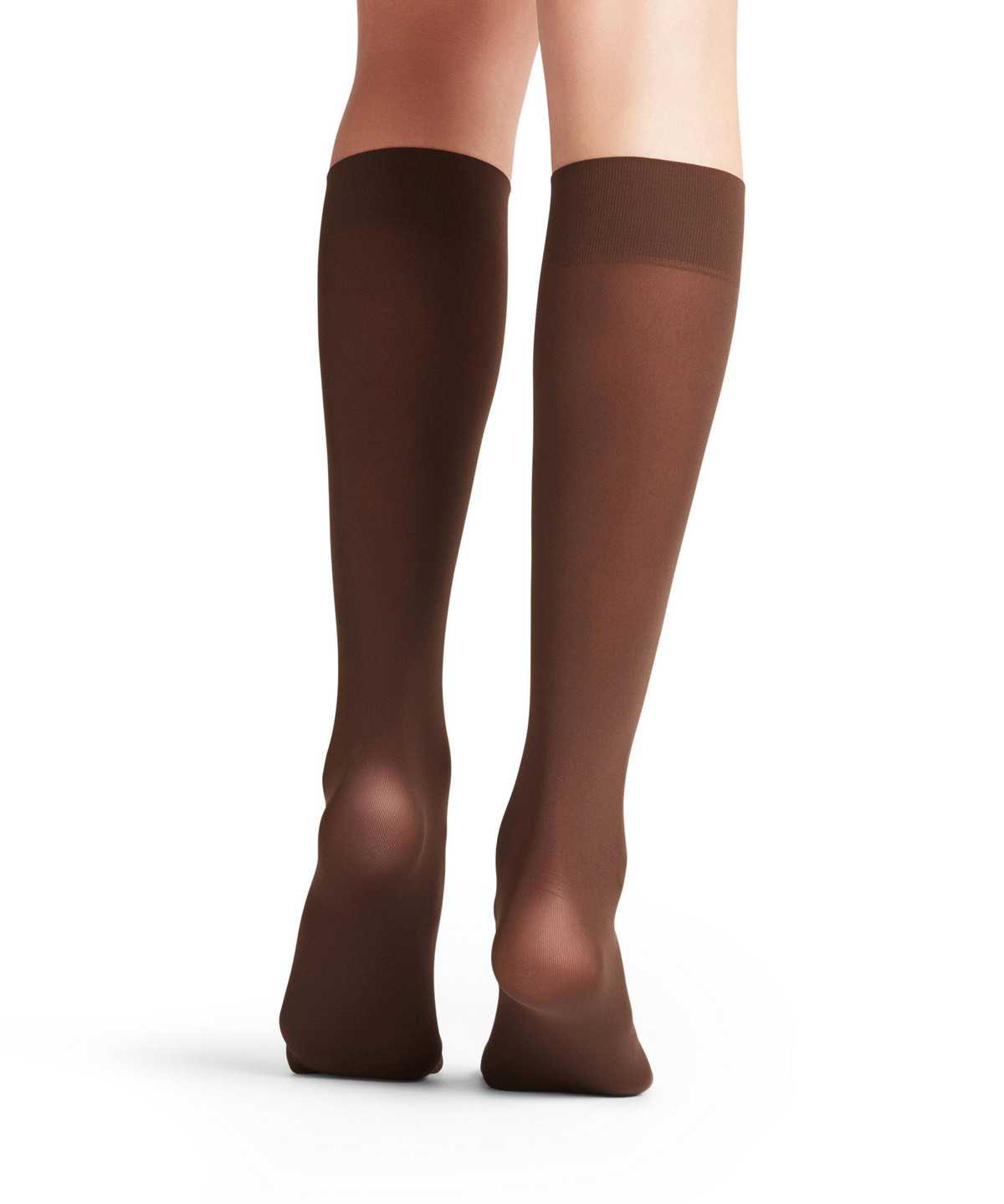 Calzini Donna Falke Pure Matt 50 DEN Knee-high Socks Marroni | WEDR73208