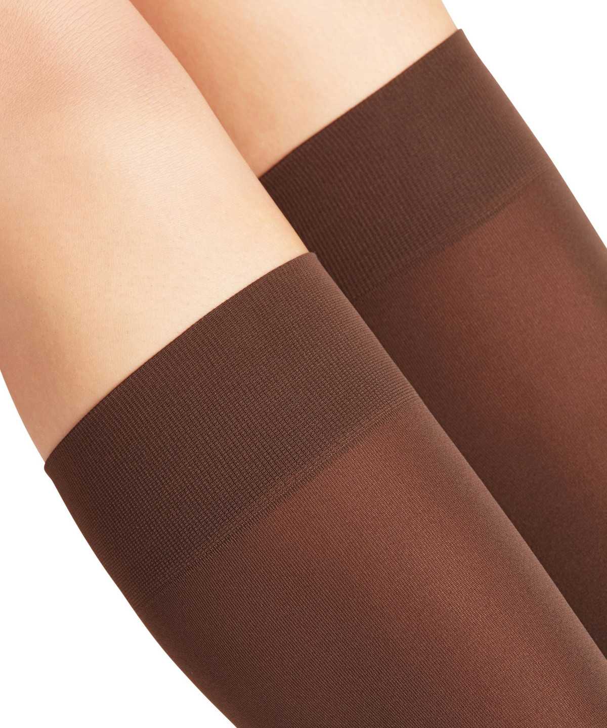 Calzini Donna Falke Pure Matt 50 DEN Knee-high Socks Marroni | WEDR73208