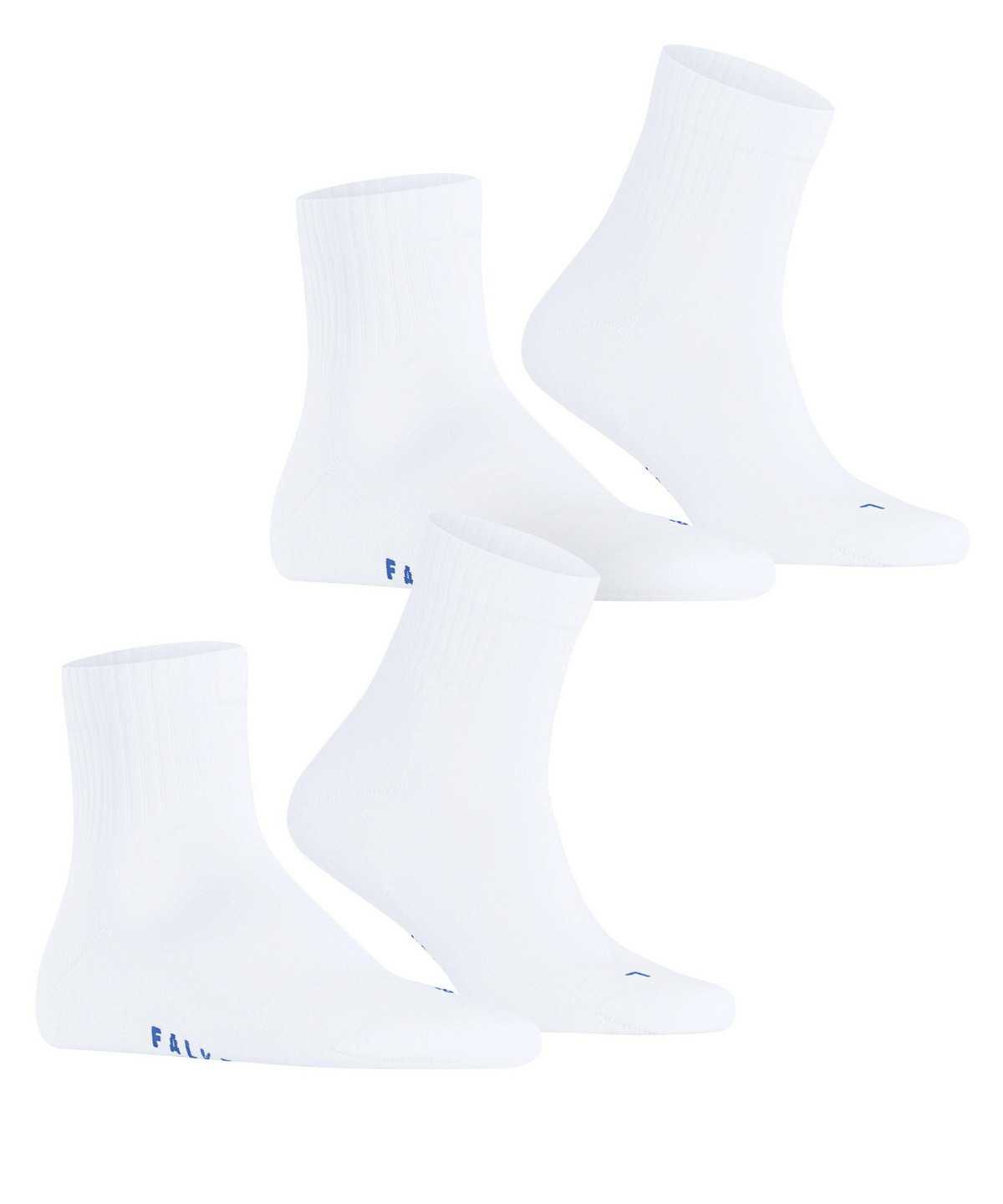 Calzini Donna Falke Run Rib 2-Pack Short sock Bianche | TVYN98365