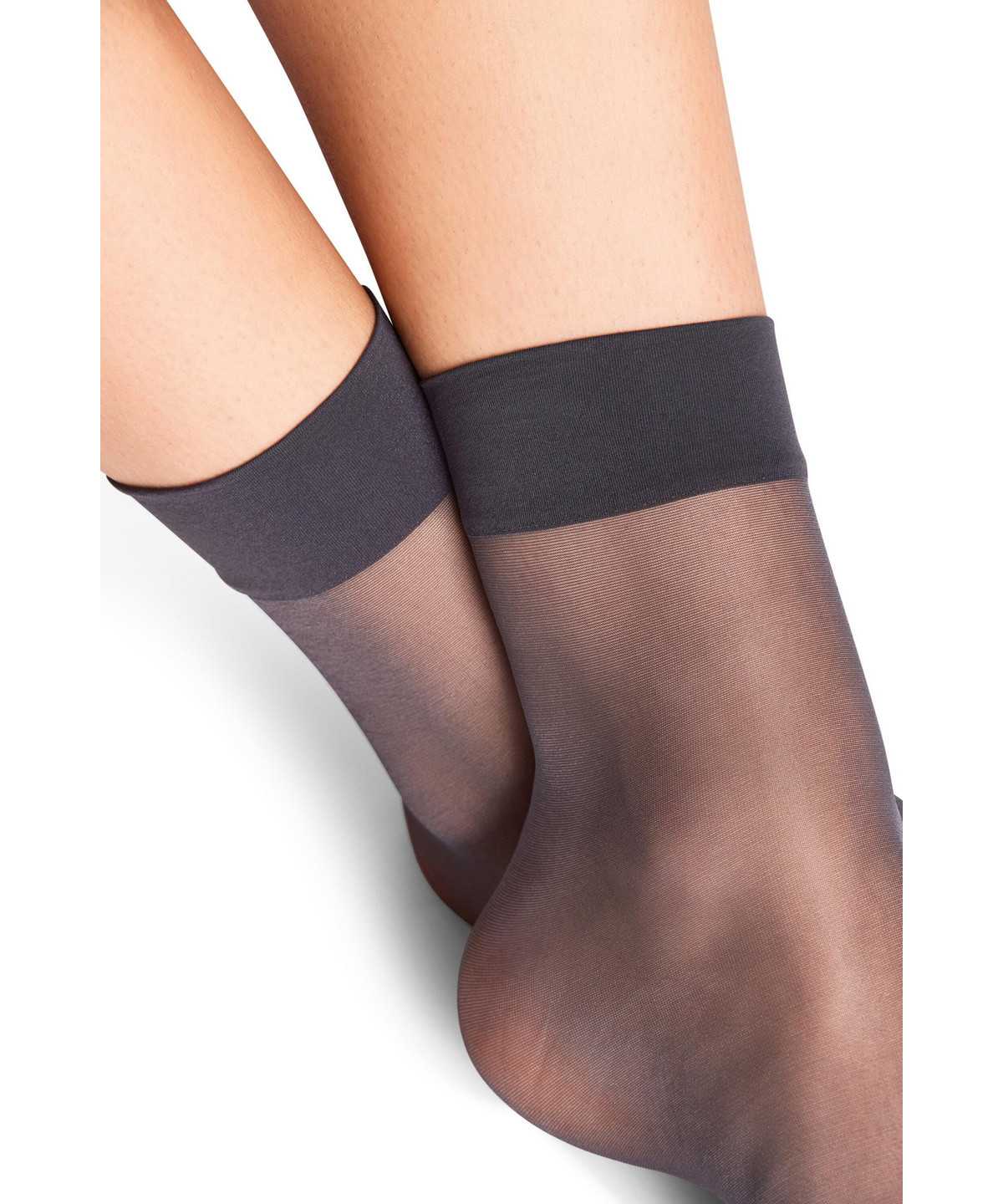 Calzini Donna Falke Seidenglatt 15 DEN Ankle socks Grigie | FQVY46817