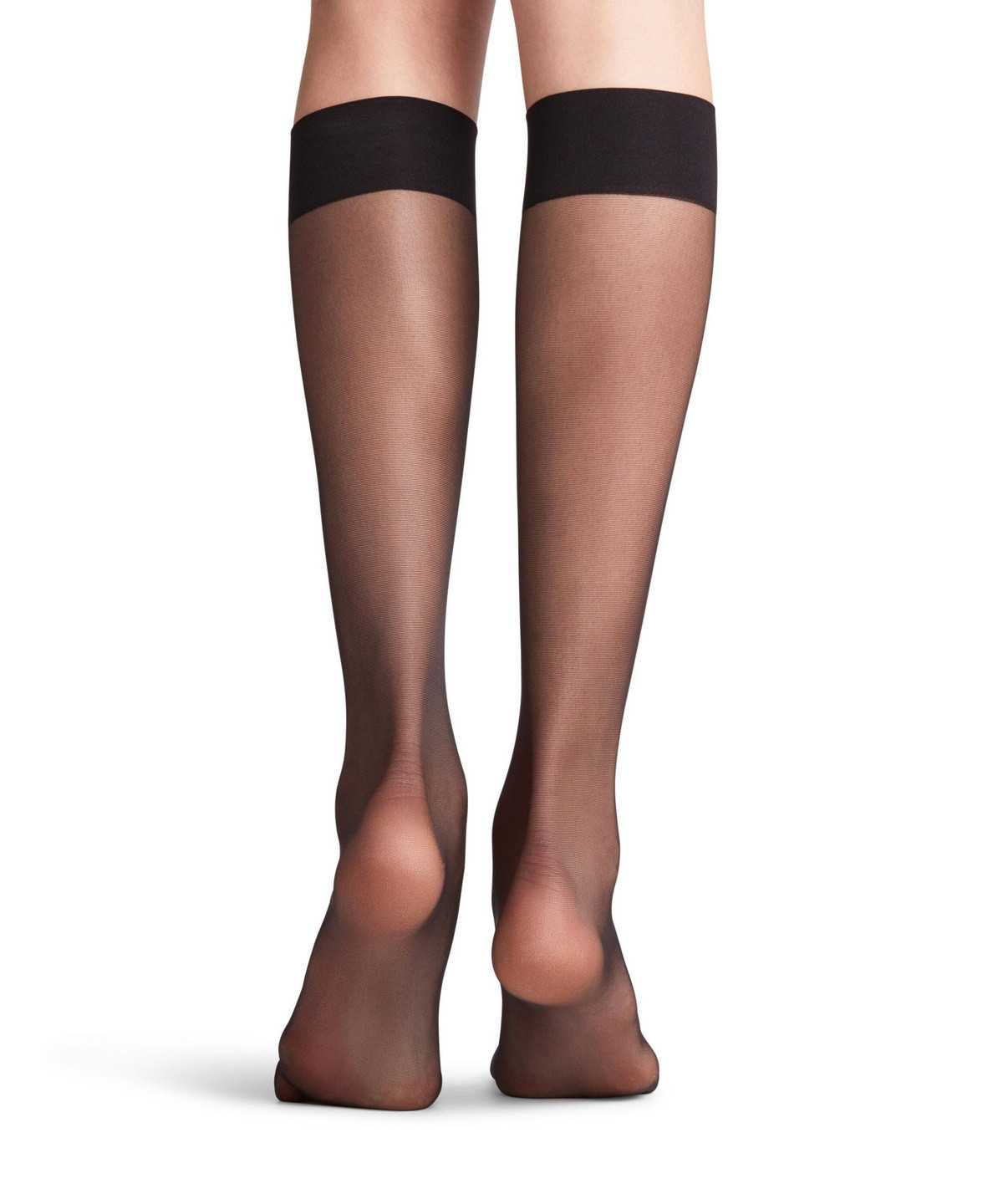 Calzini Donna Falke Seidenglatt 15 DEN Knee-high Socks Nere | LYQN07354