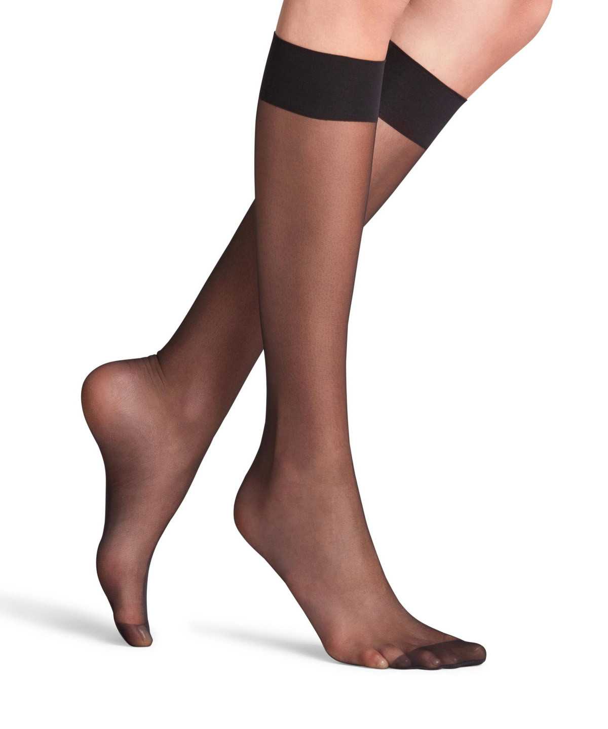 Calzini Donna Falke Seidenglatt 15 DEN Knee-high Socks Nere | LYQN07354