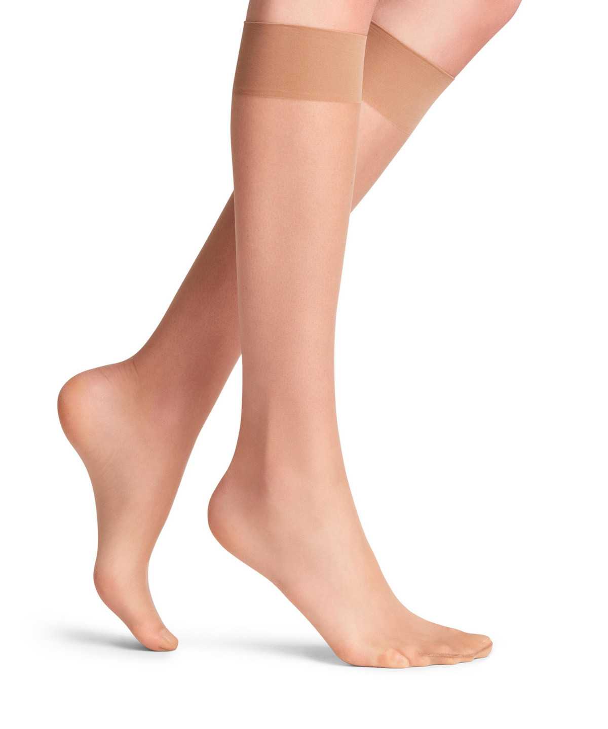 Calzini Donna Falke Seidenglatt 15 DEN Knee-high Socks Beige | QTPB27169