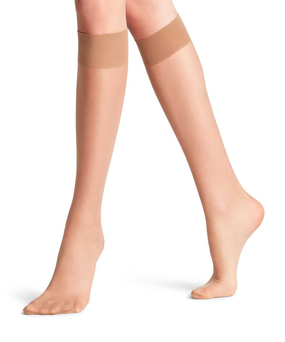 Calzini Donna Falke Seidenglatt 15 DEN Knee-high Socks Beige | QTPB27169