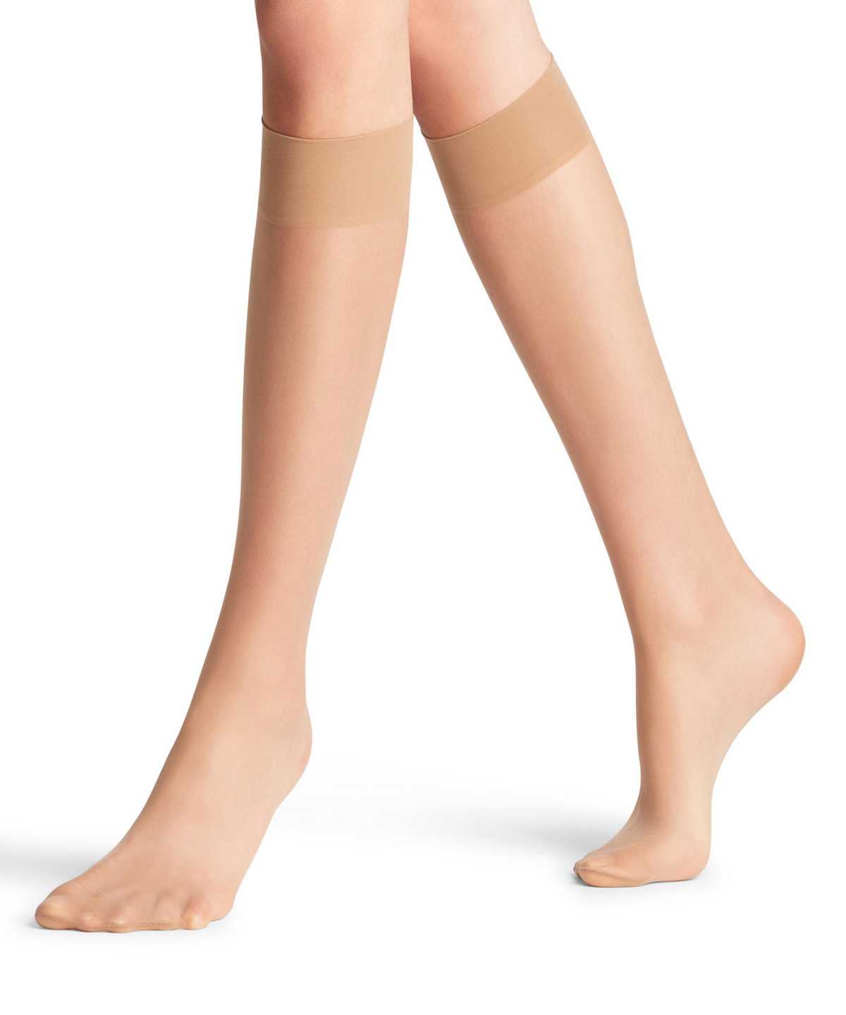 Calzini Donna Falke Seidenglatt 15 DEN Knee-high Socks Beige | TAIO43529