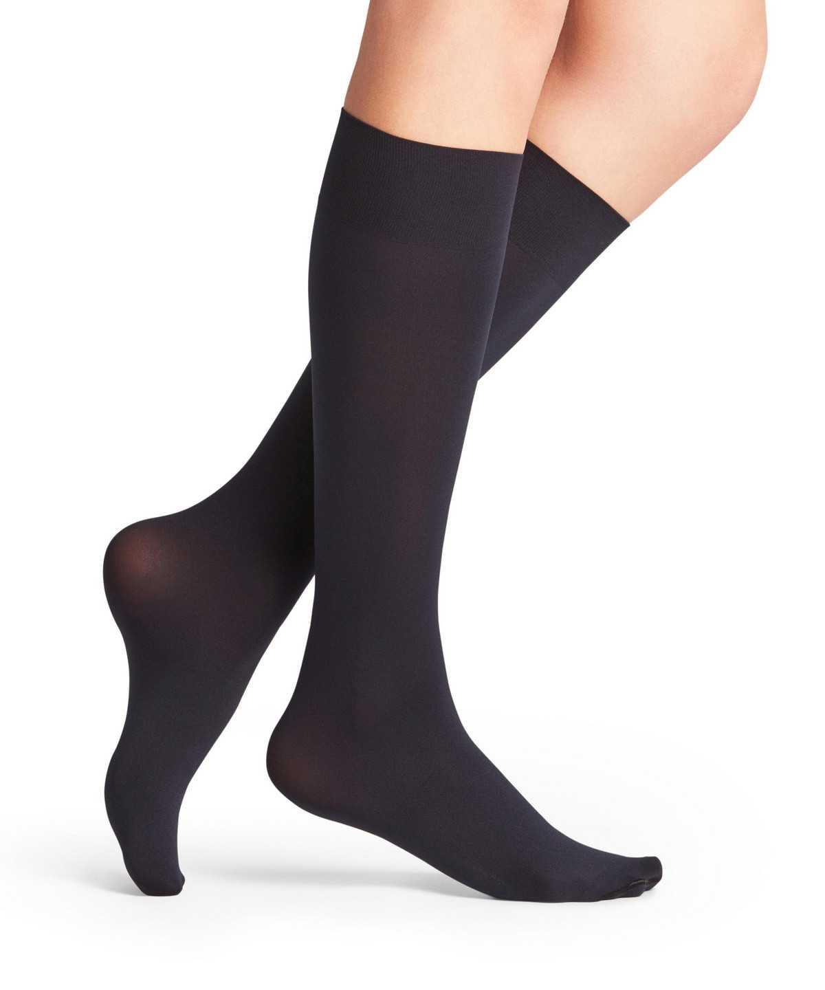 Calzini Donna Falke Seidenglatt 40 DEN Knee-high Socks Blu | ASTG73594