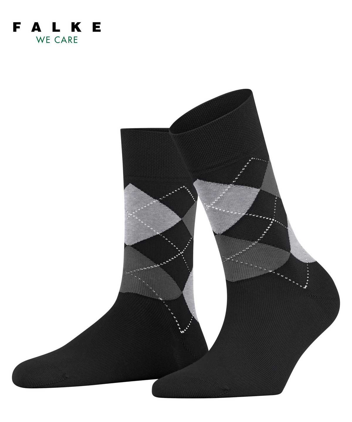 Calzini Donna Falke Sensitive Argyle Socks Nere | XWUG74203