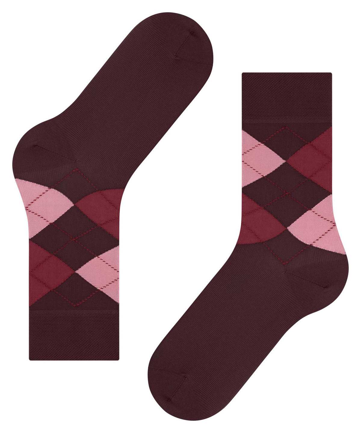 Calzini Donna Falke Sensitive Argyle Socks Rosse | JUGE51384