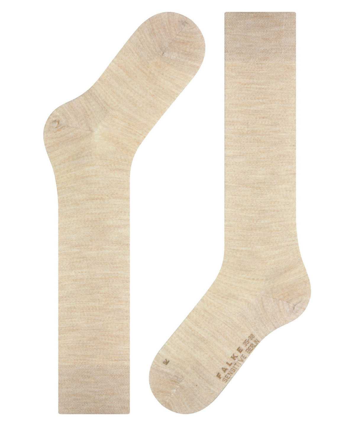 Calzini Donna Falke Sensitive Berlin Knee-high Socks Beige | LMEQ36810