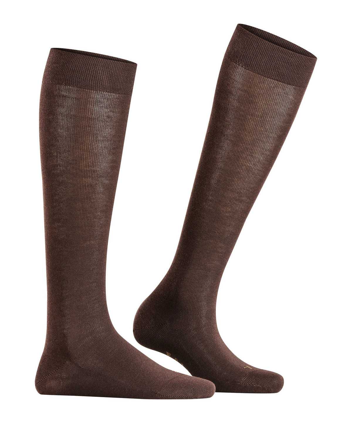 Calzini Donna Falke Sensitive London Knee-high Socks Marroni | WPIV91063