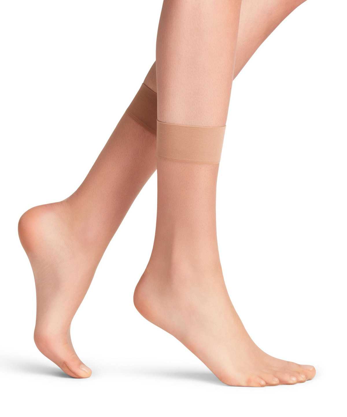 Calzini Donna Falke Shelina 12 DEN Ankle socks Beige | ZMKQ42073