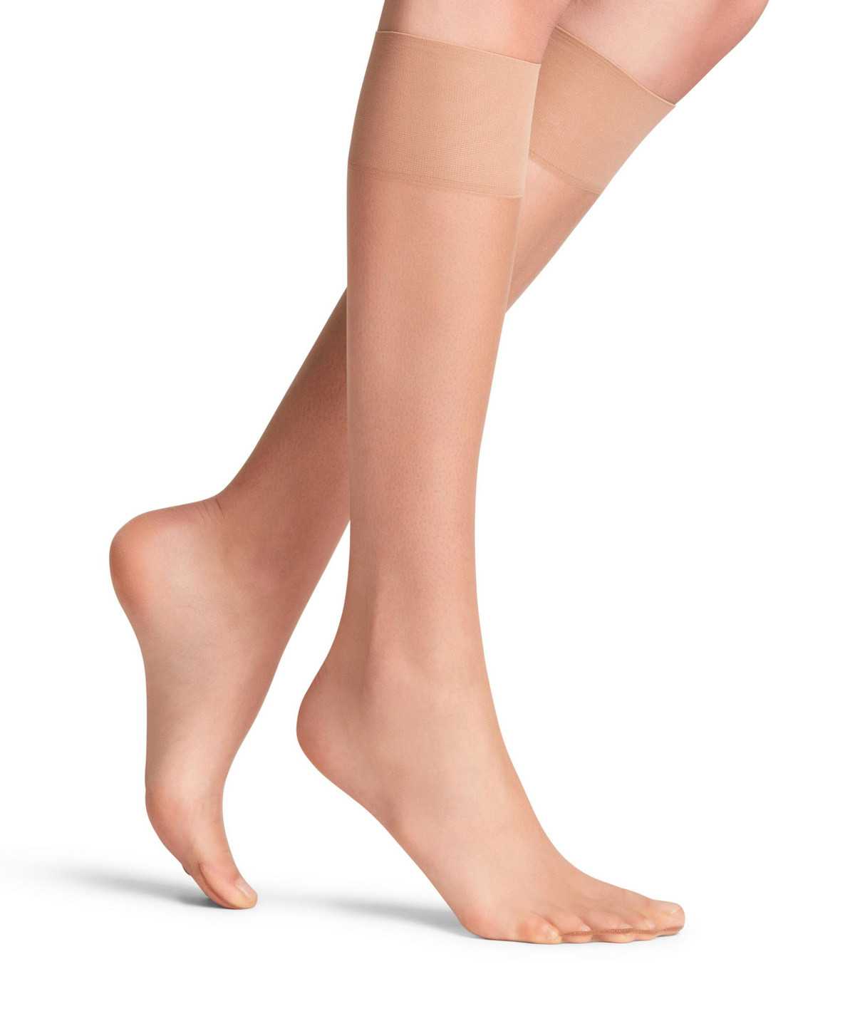 Calzini Donna Falke Shelina 12 DEN Knee-high Socks Beige | VTWD86209