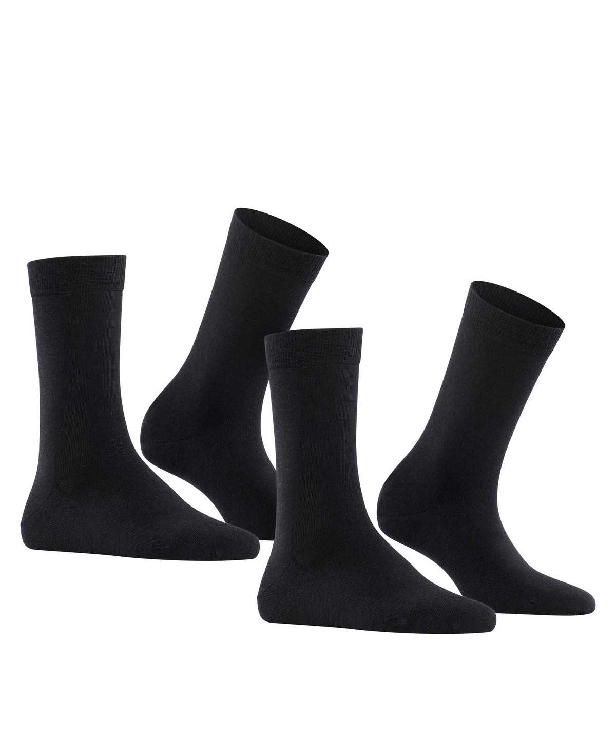 Calzini Donna Falke Softmerino 2-Pack Socks Nere | AOCK87531