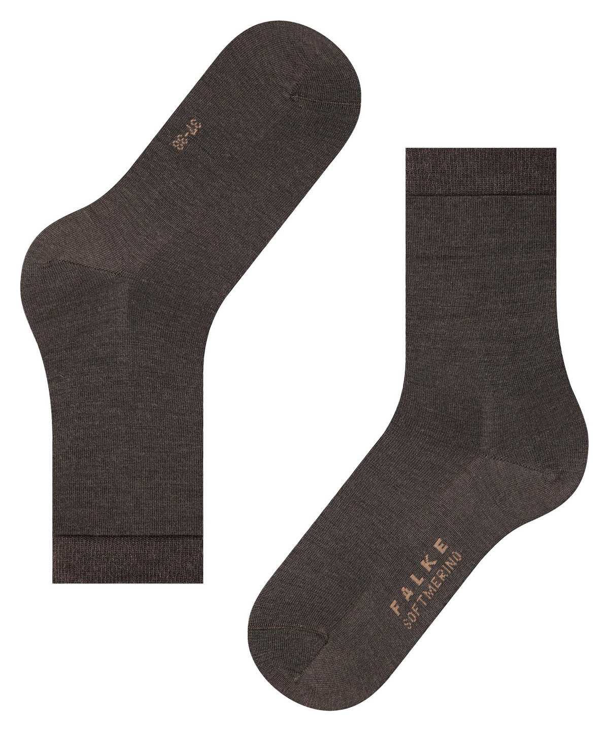 Calzini Donna Falke Softmerino Socks Marroni | YJVU07469