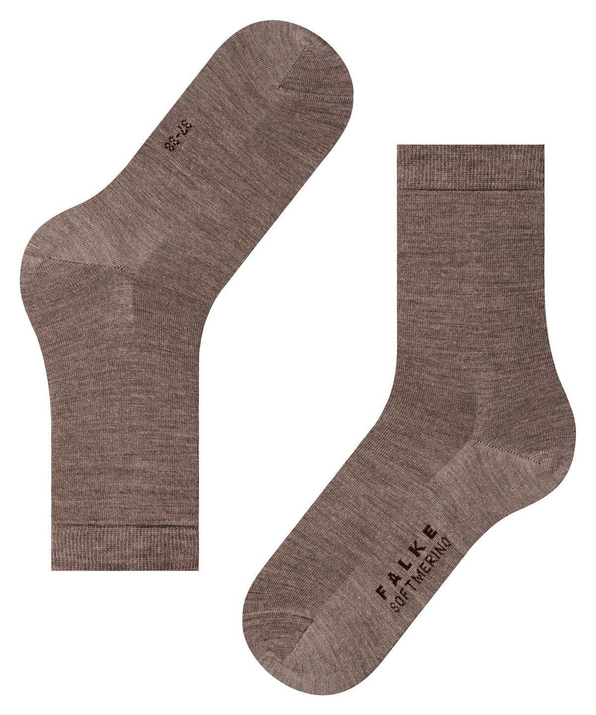 Calzini Donna Falke Softmerino Socks Marroni | YZIW01852