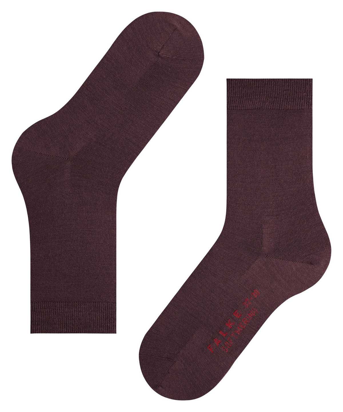 Calzini Donna Falke Softmerino Socks Rosse | XYOP98507