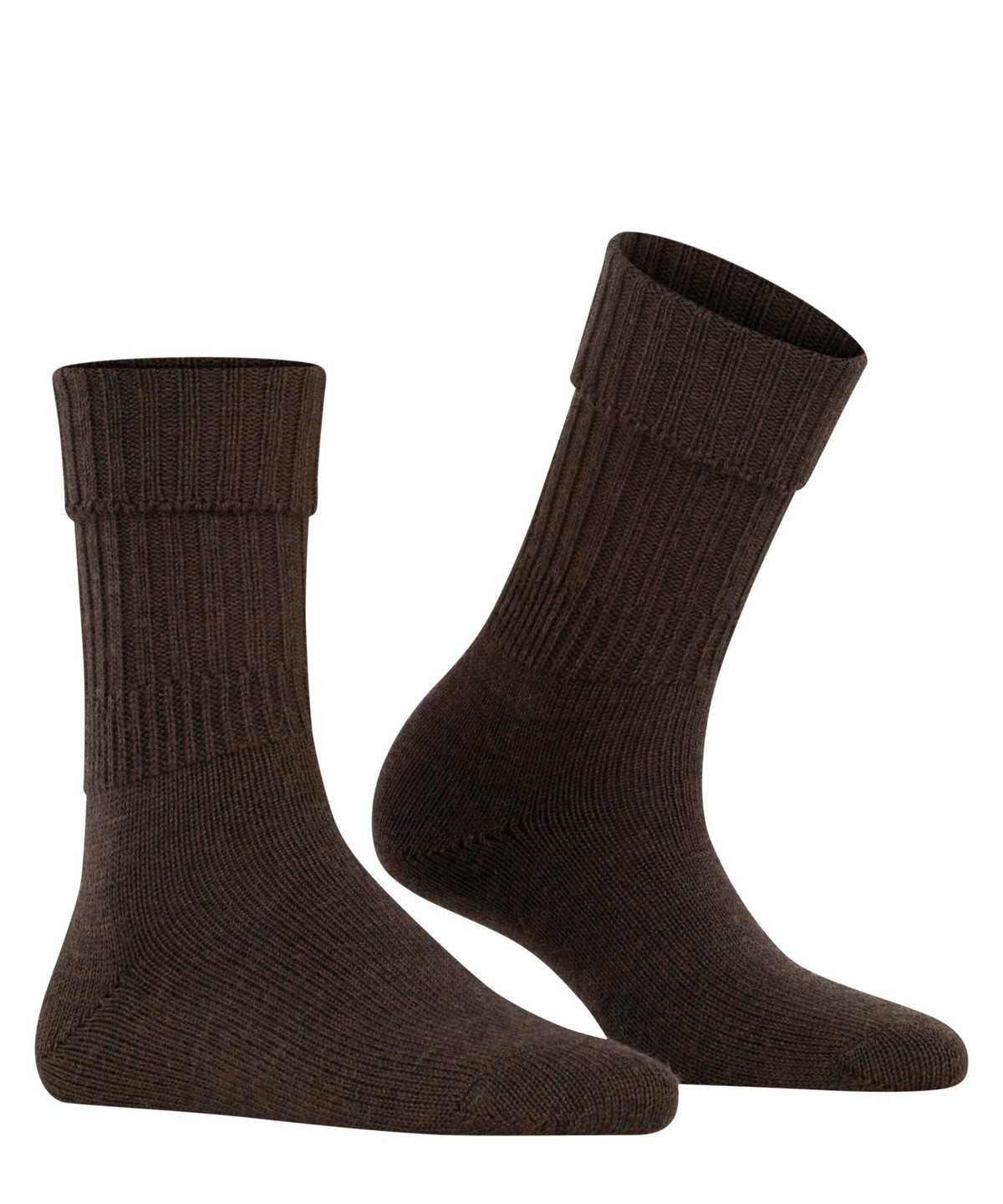 Calzini Donna Falke Striggings Rib Boot socks Marroni | DVMR79256