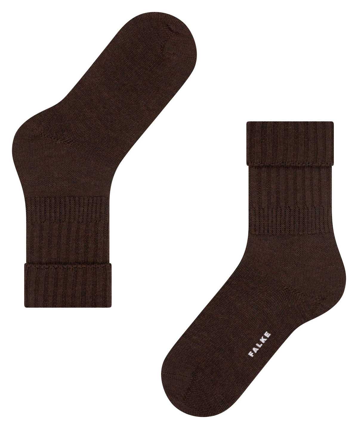 Calzini Donna Falke Striggings Rib Boot socks Marroni | DVMR79256