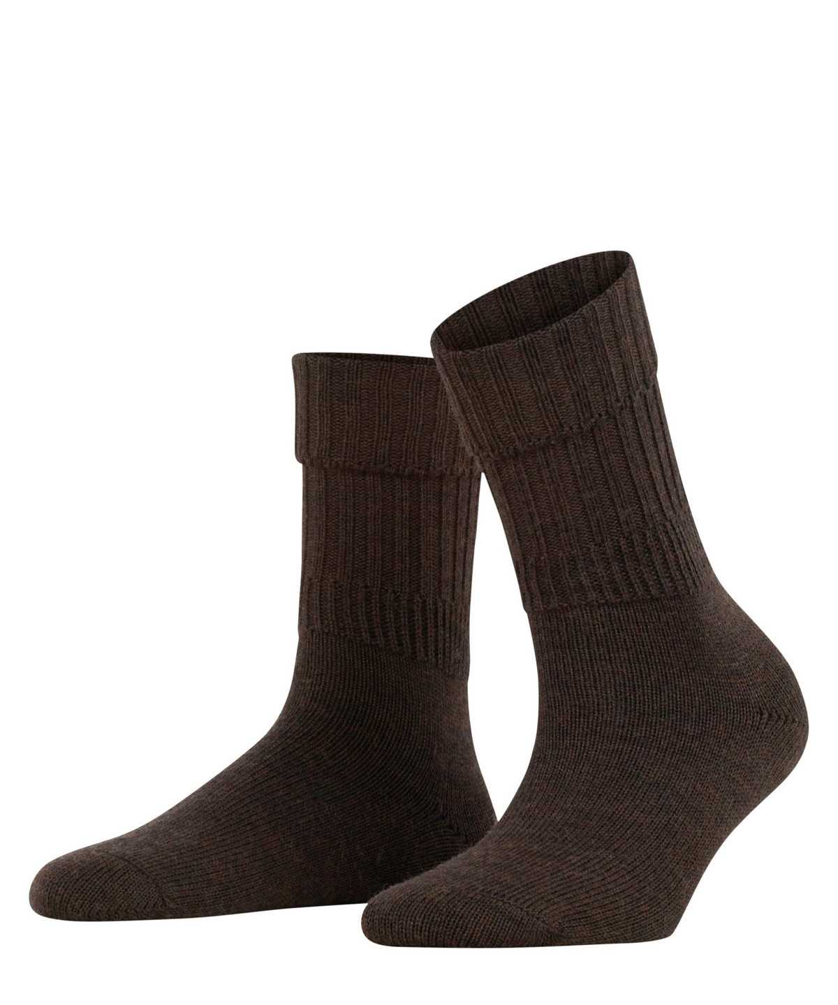 Calzini Donna Falke Striggings Rib Boot socks Marroni | DVMR79256