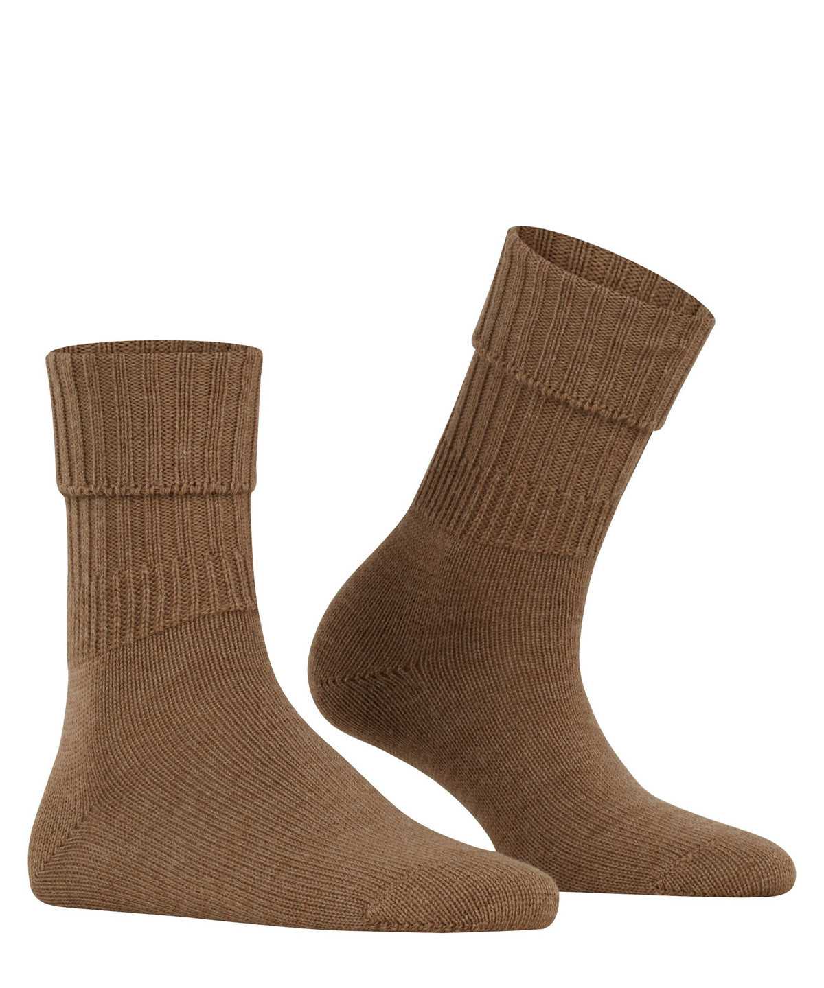 Calzini Donna Falke Striggings Rib Boot socks Marroni | XVTF63905