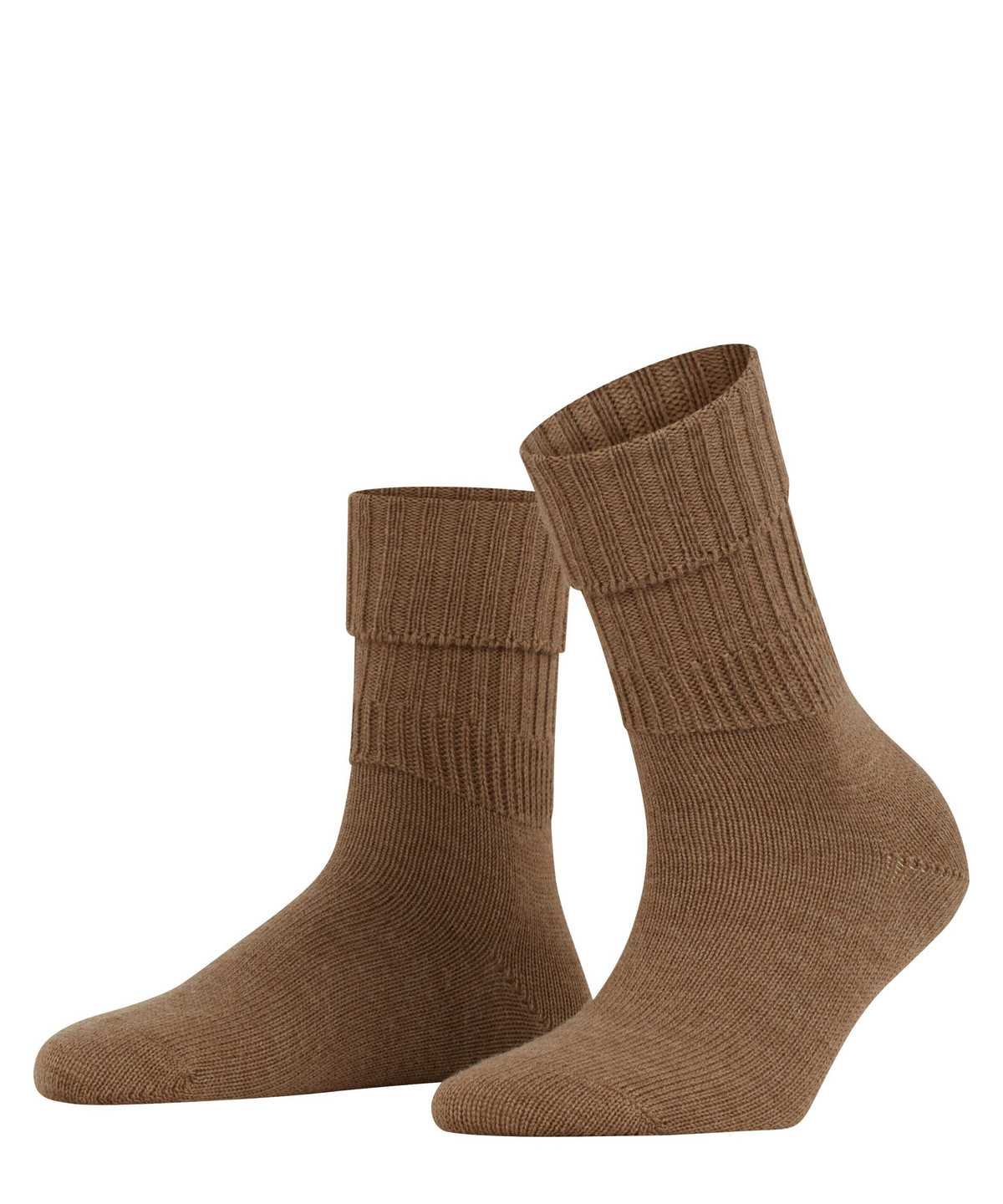 Calzini Donna Falke Striggings Rib Boot socks Marroni | XVTF63905