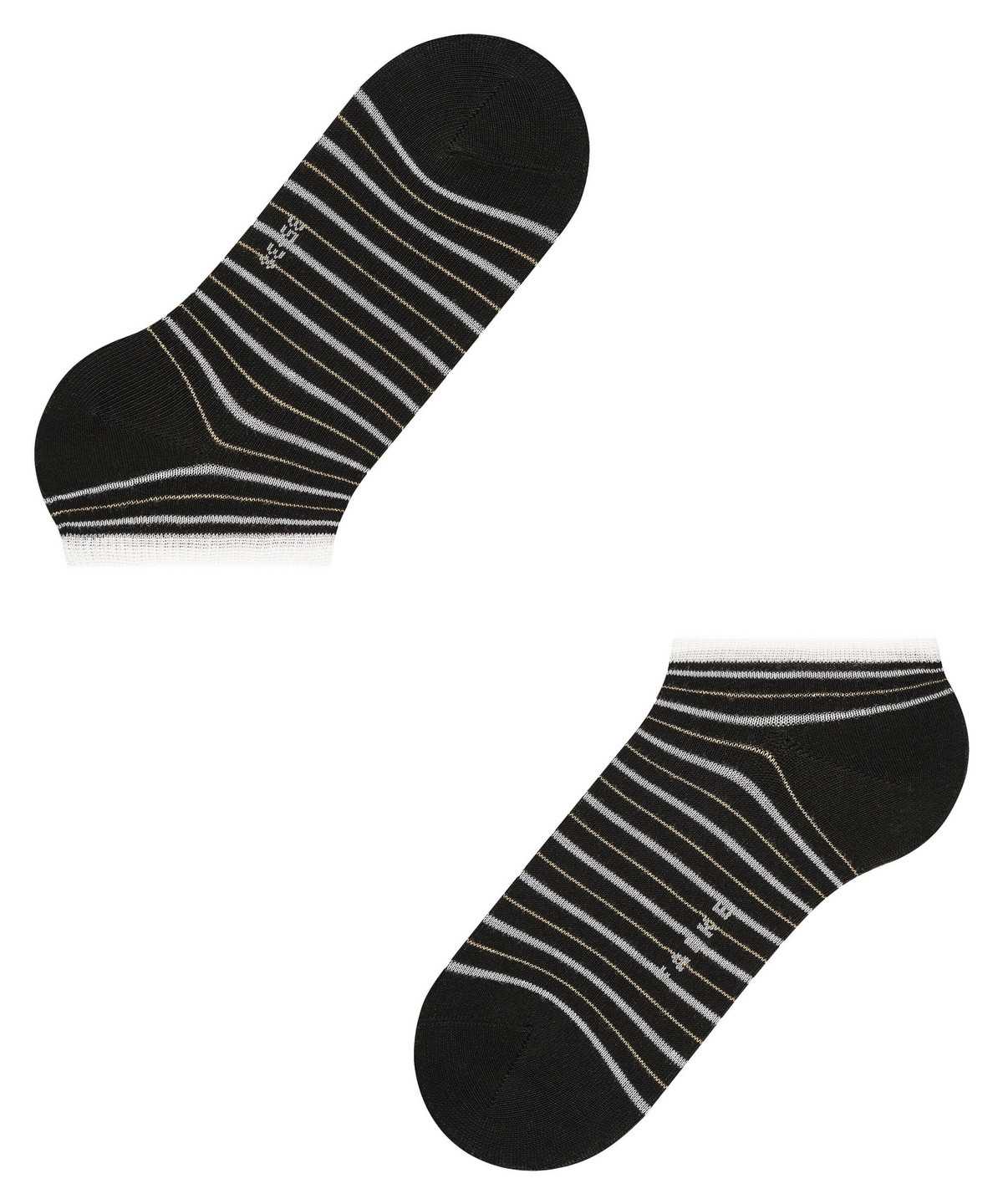 Calzini Donna Falke Stripe Shimmer Sneaker Socks Nere | KFMI43685