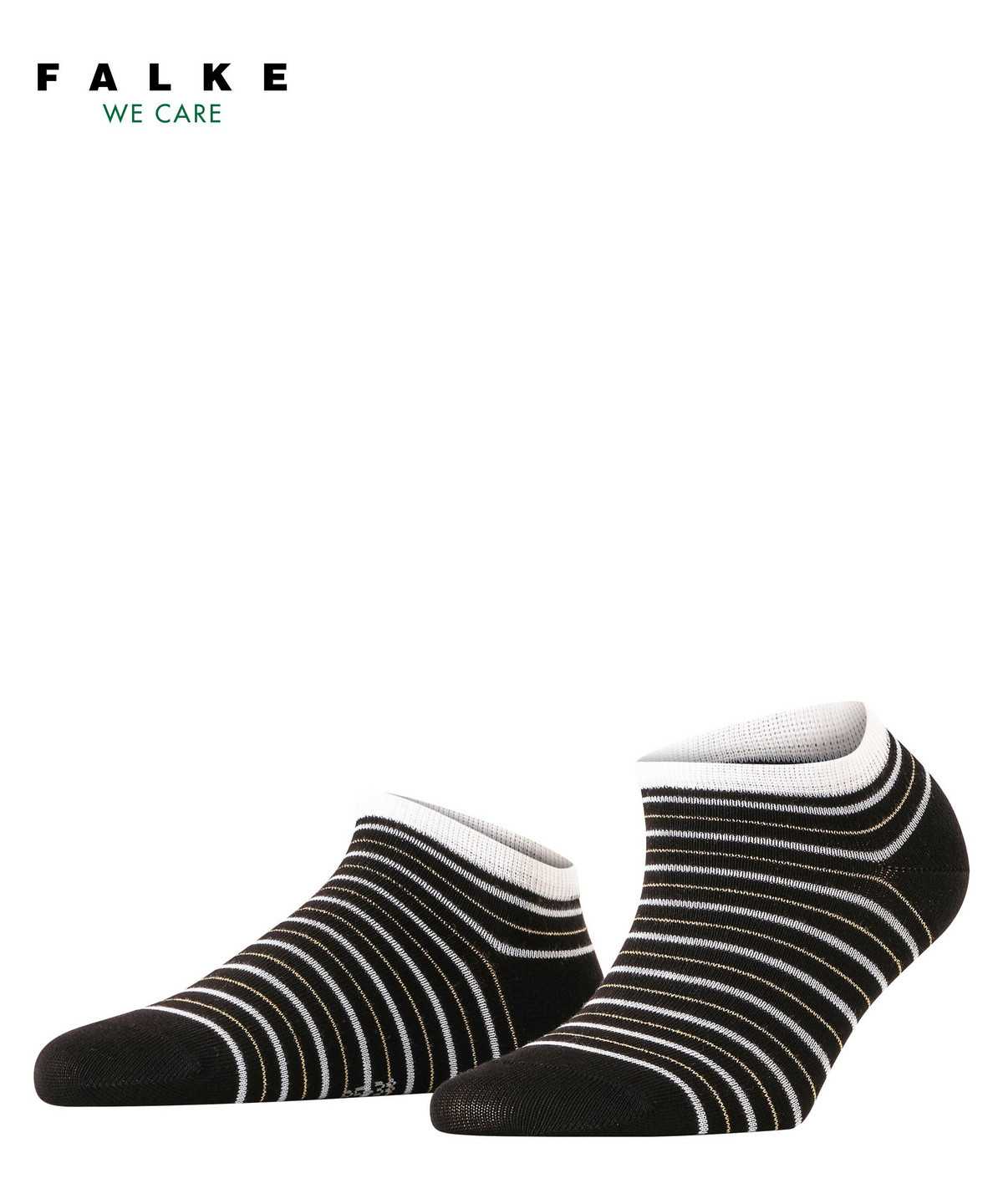 Calzini Donna Falke Stripe Shimmer Sneaker Socks Nere | KFMI43685