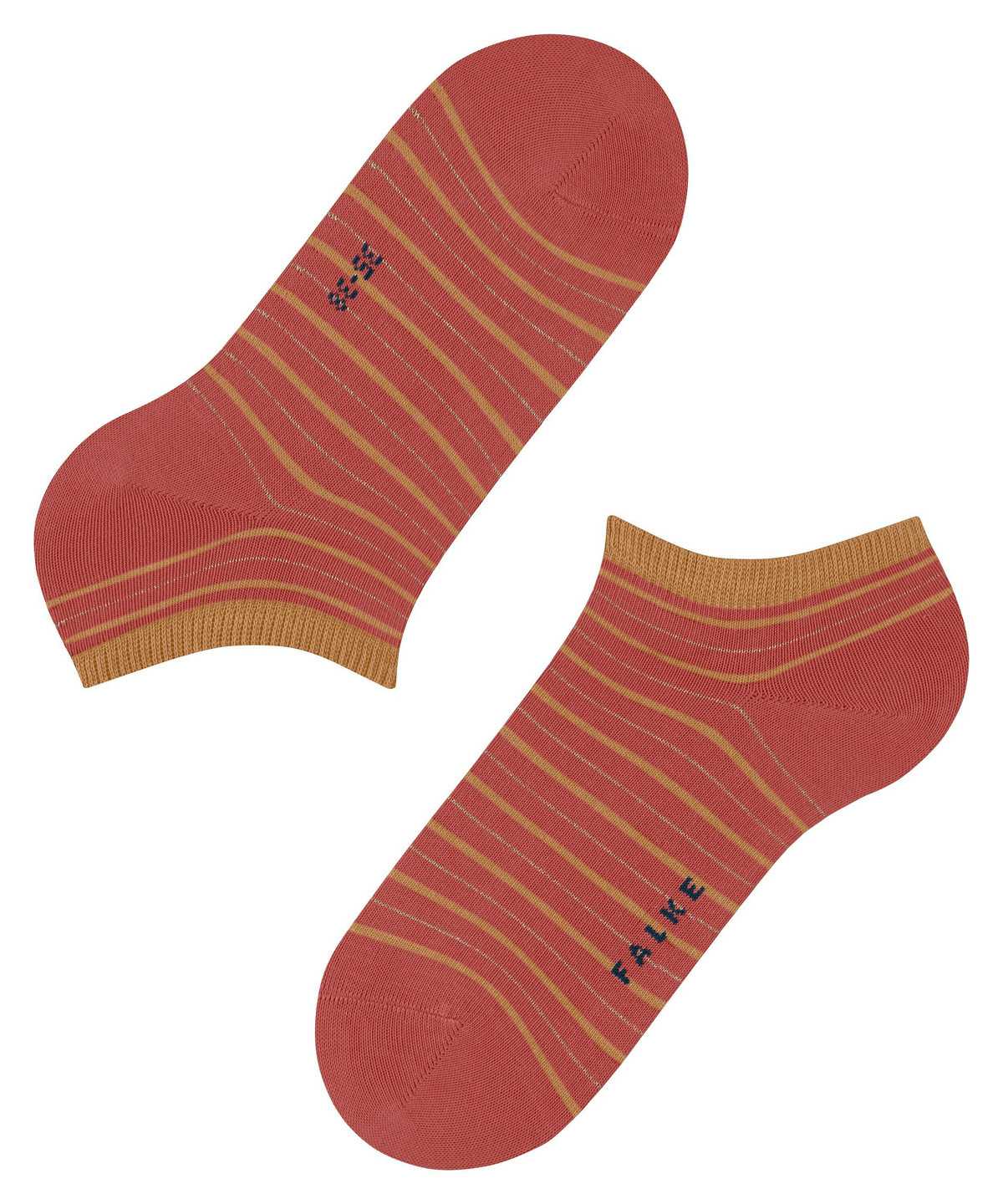 Calzini Donna Falke Stripe Shimmer Sneaker Socks Rosse | EVXF03849