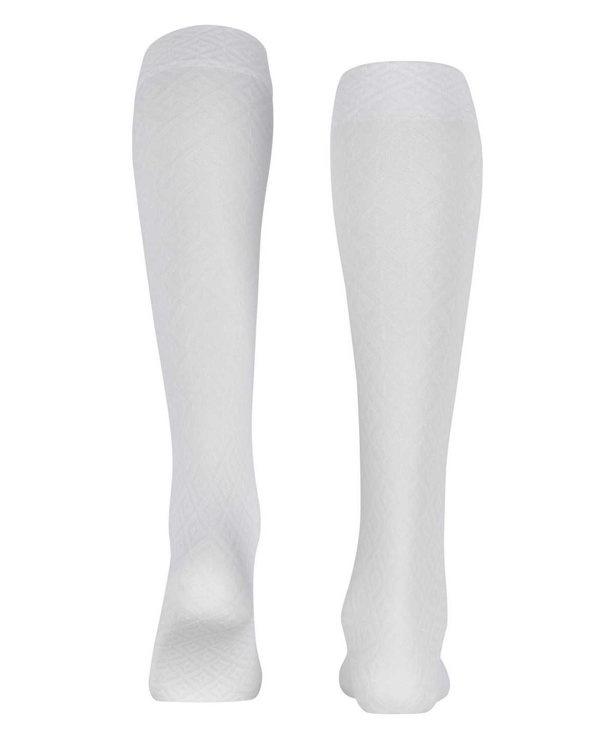 Calzini Donna Falke Tessellating 25 DEN Knee-high Socks Bianche | TFBC35871