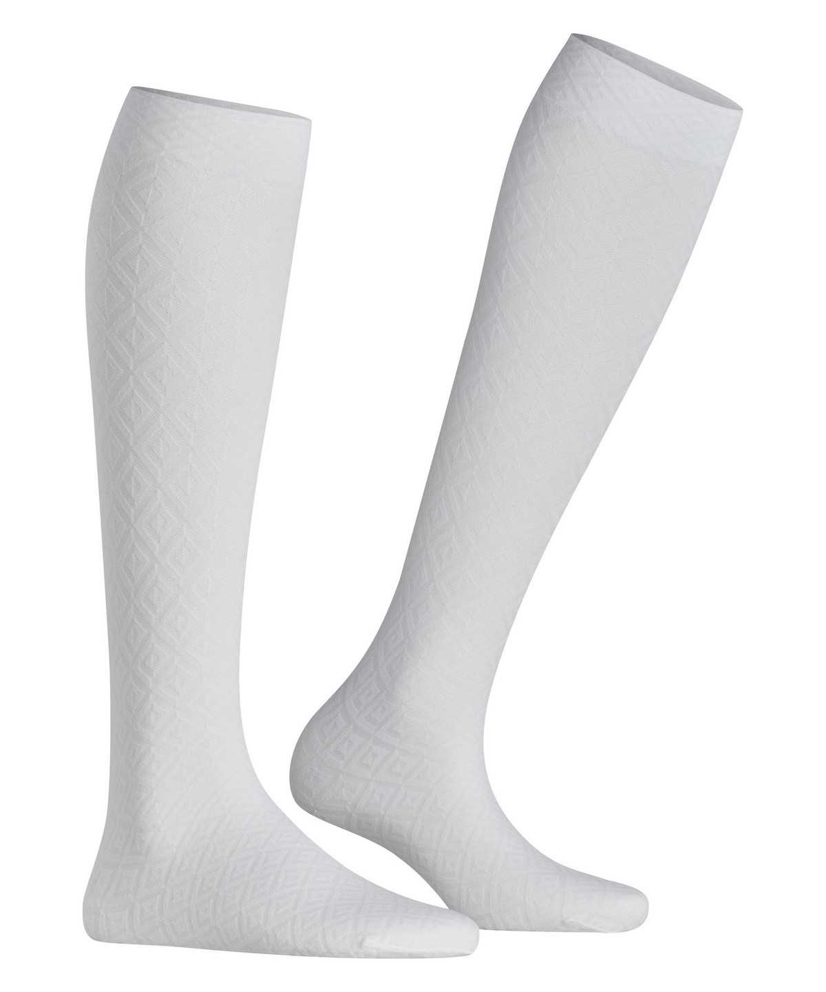 Calzini Donna Falke Tessellating 25 DEN Knee-high Socks Bianche | TFBC35871