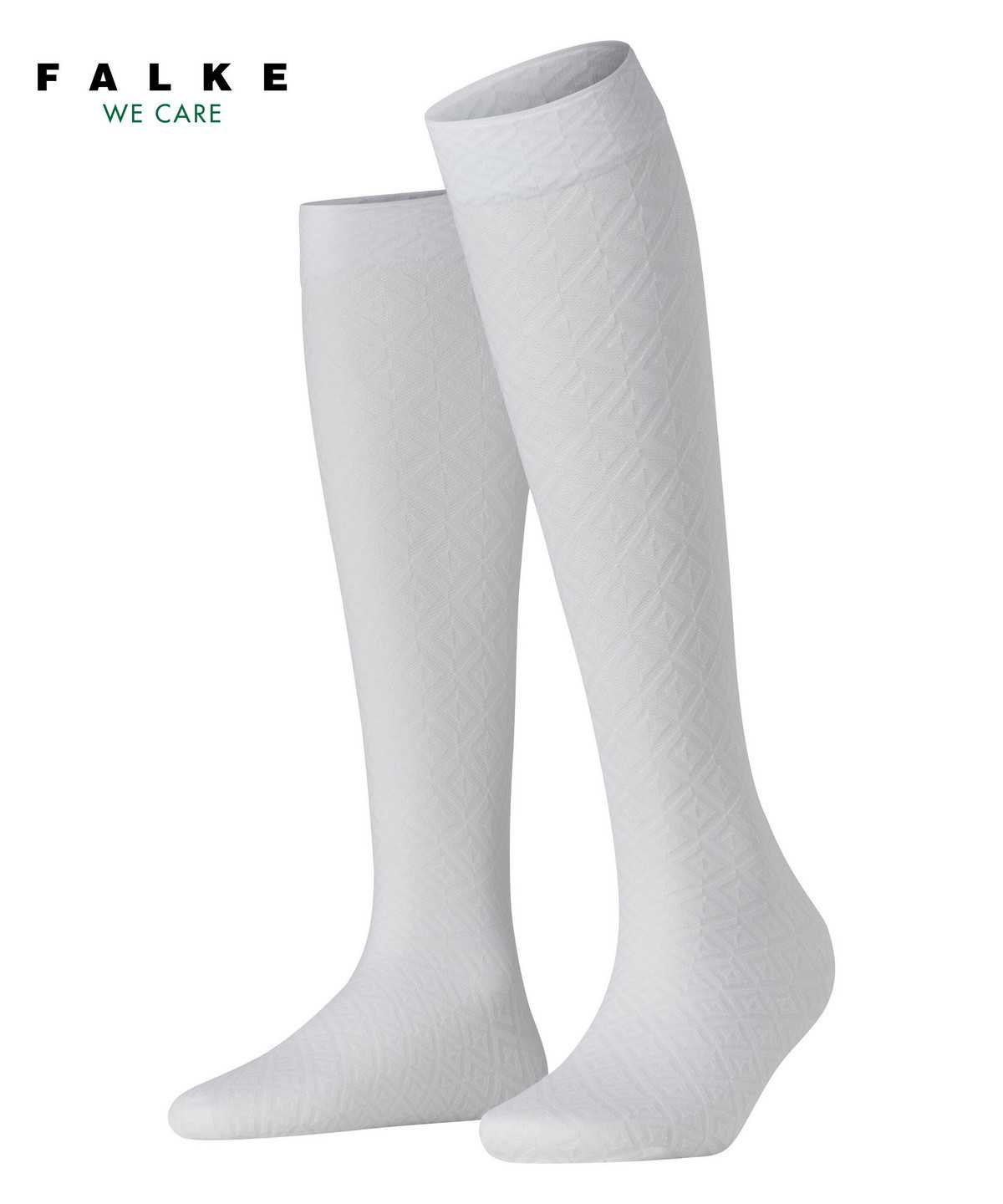 Calzini Donna Falke Tessellating 25 DEN Knee-high Socks Bianche | TFBC35871