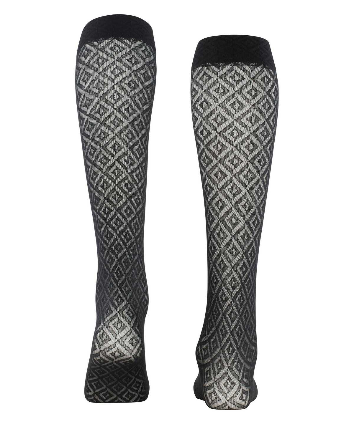 Calzini Donna Falke Tessellating 25 DEN Knee-high Socks Nere | VTJM03957